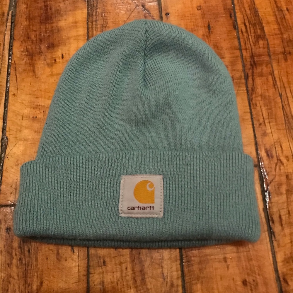 Teal blue Carhartt beanie